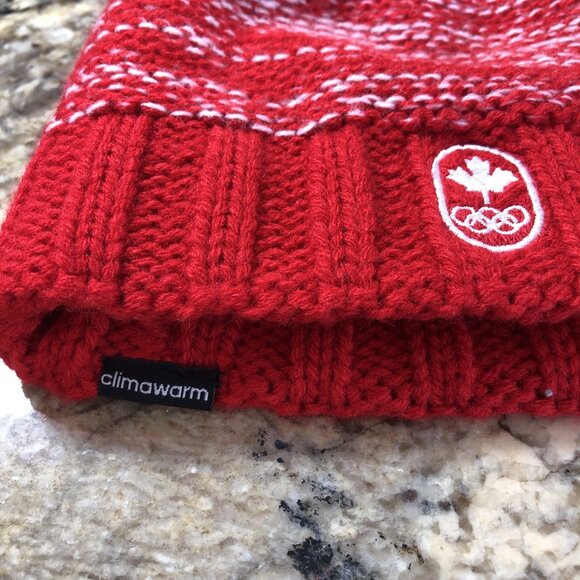 Canadian Olympics Adidas Toque Red Logo Climawarm One Size Fits Most Unisex CN - Picture 2 of 9